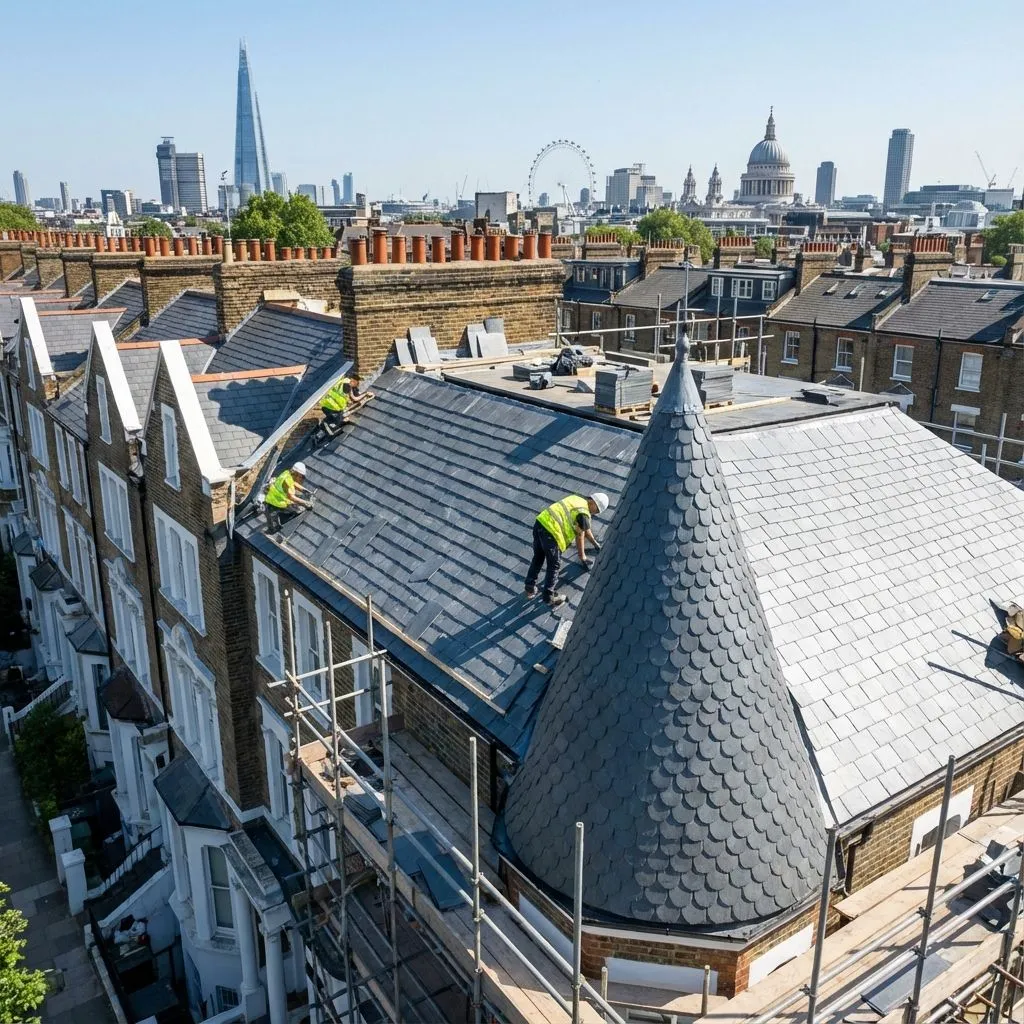Illustrative slate roof replacement style